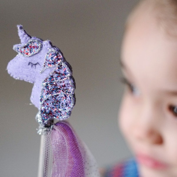 Unicorn set for kids 2 pieces: headband + magic wand! Special! Unicorn, role play, carnival, princess, carnival, toy, glitter