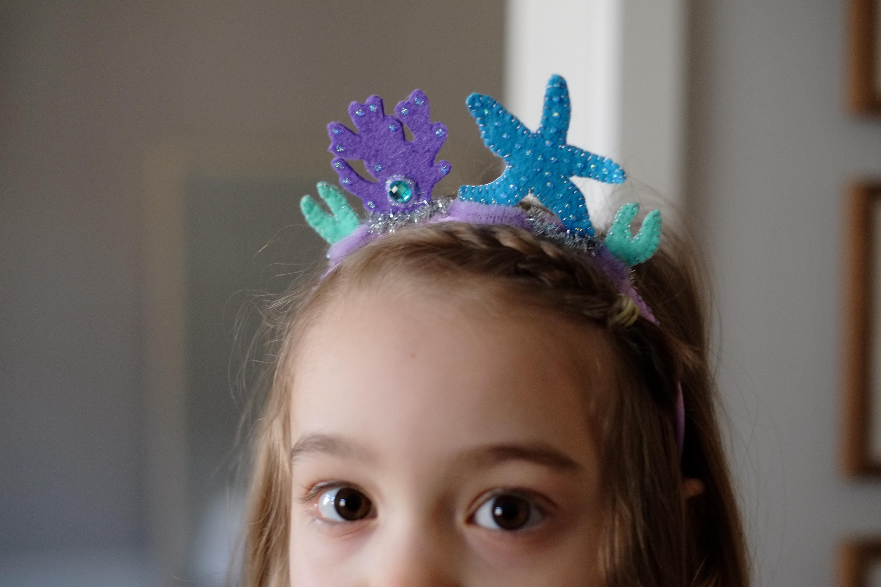 Evlry Meerjungfrau Diadem Silber - Seestern Krone Mit Strass Haarschmuck