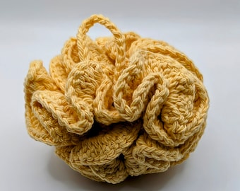 Handmade Crochet Cotton Loofah for Bath & Shower - Eco-Friendly, Sustainable