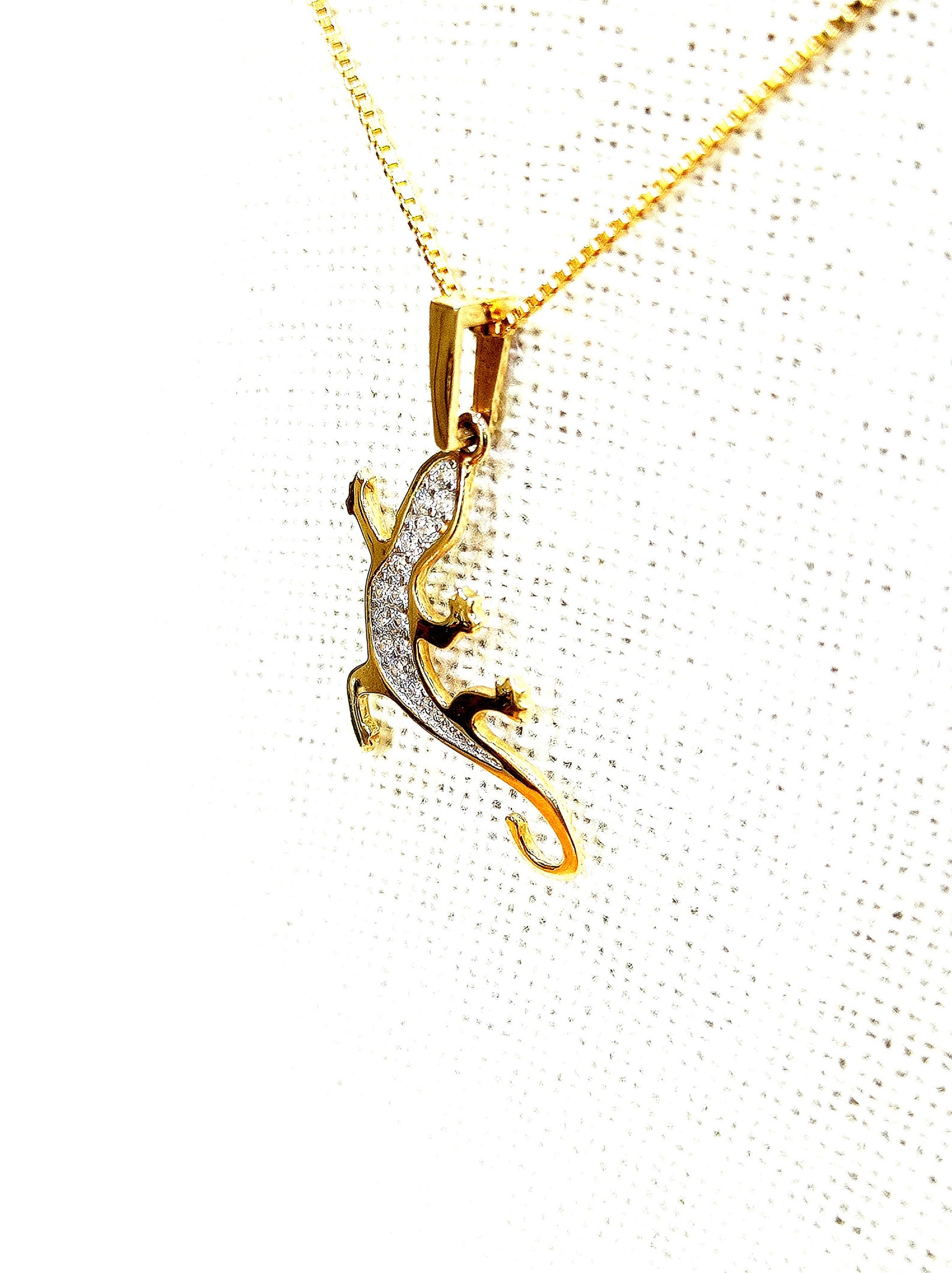 Lizard Necklace 14k/585 Gold Lizard Pendant Beautiful Etsy UK