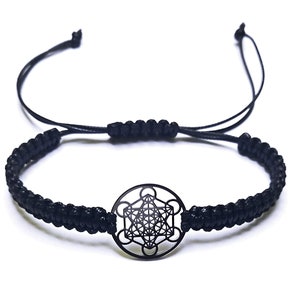 SIMBOLIKS Stainless Steel Metatron, Metatron Angel, Metatron Cube, Adjustable Bracelet, Sacred Geometry, Gift of Protection, amulet