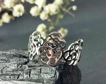 SIMBOLIKS Boucles d'oreilles roses Sant Jordi avec corail rouge, Diada de Catalunya, jour des amoureux boucles d'oreilles fleurs cadeau femme cadeau Rosa