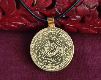 Sieben-Erzengel-Siegel Salomos-Schutzkette aus Edelstahl
