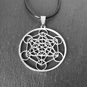 Metatron Symbol Pendant, Metatron Cube, Protection Necklace, Spiritual Jewellery, Sacred Geometry, Angel Metatron, Energetic Activation