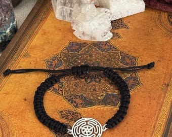 Hecate Wheel Bracelet, Stainless Steel, Goddess Jewelry