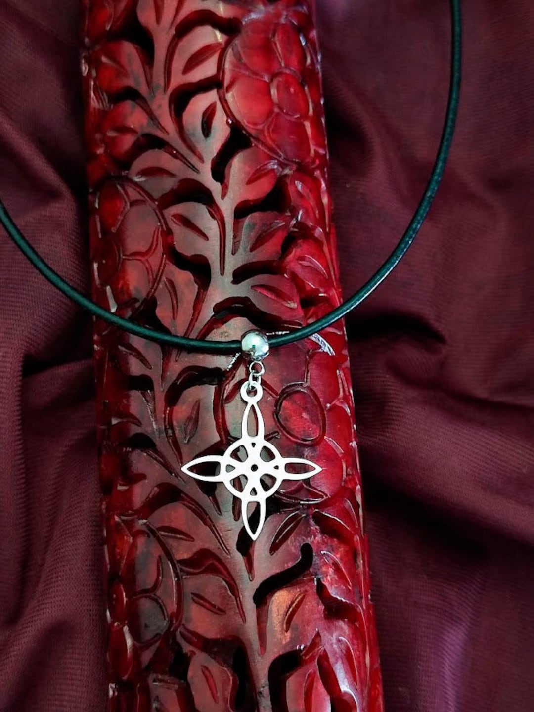 Broche Mystique Nœud De Sorcière Et Pentagramme - Double Amulette De Protection - Symboles Ésotériques Pour Femmes