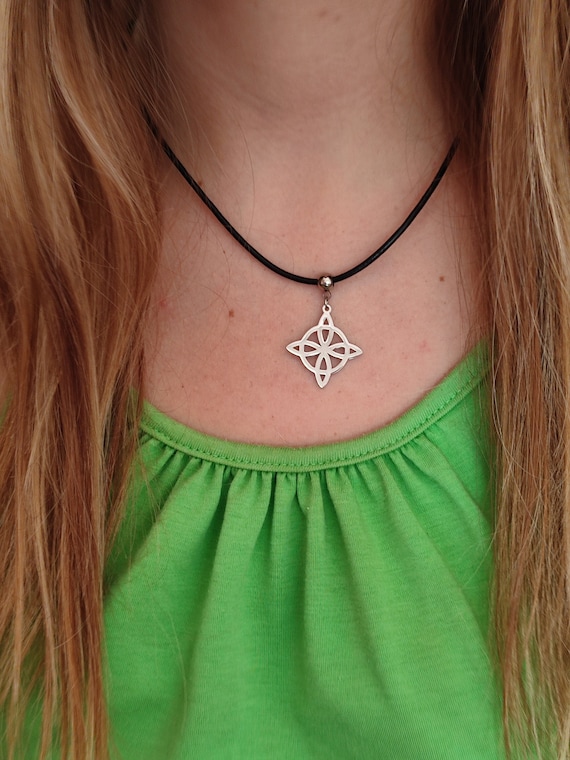 Witch Gadget Ciondolo Nodo Della Strega Celtic Irish - Collana In Acciaio Inox Con Catena Serpente, Regolabile The Crow Dvd