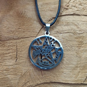 Tetragrammaton Pendant Solomon's Pentagram Pendant. Yahweh, Tetragrammaton, YHWH. Stainless steel. Protective symbol par excellence Amulet image 7