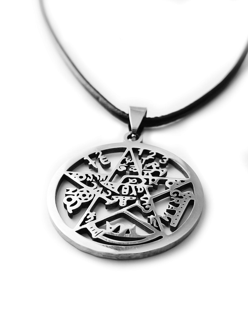 Tetragrammaton Pendant Solomon's Pentagram Pendant. Yahweh, Tetragrammaton, YHWH. Stainless steel. Protective symbol par excellence Amulet image 8