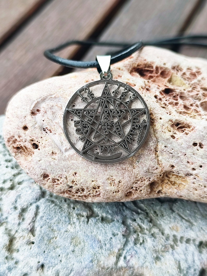 Tetragrammaton Pendant Solomon's Pentagram Pendant. Yahweh, Tetragrammaton, YHWH. Stainless steel. Protective symbol par excellence Amulet image 6