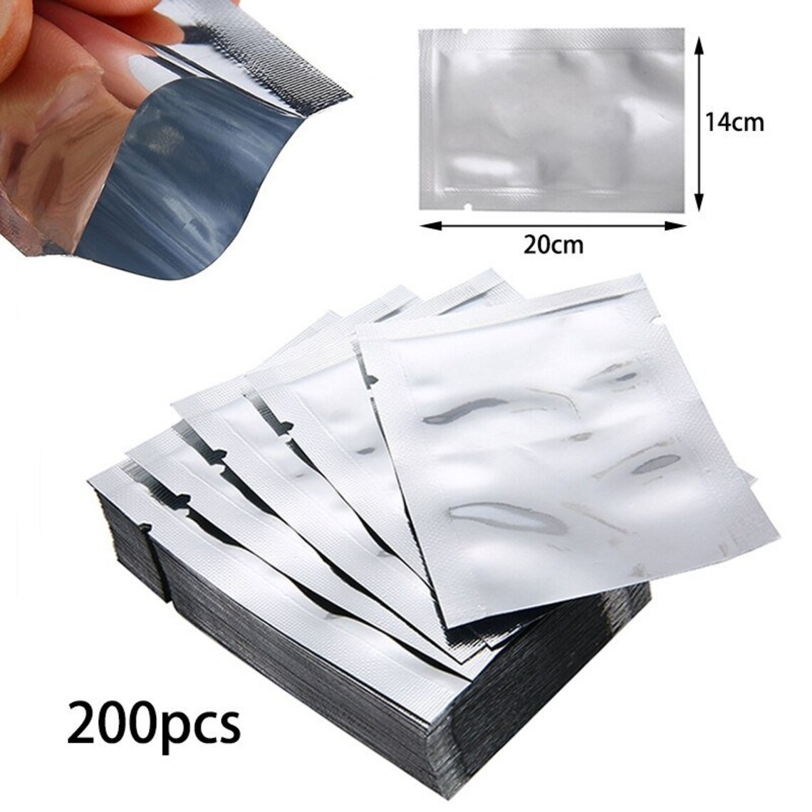 200pcs Aluminum Foil Mylar Bags Vacuum Sealer Food Storage Etsy