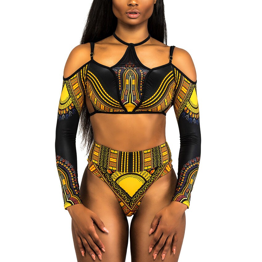 Rasta Ankh Rastafarian Egyptian Women's Two Piece Swimsuit Halter