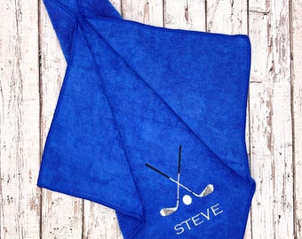 Golf Towel Personalize, Emboridered Towels, Sports Towel, Golf Towel, Gift Towels, Gift for him, Personalized Gifts, Personalize golf towel