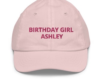 Personalized Cap for kids, Embroidered Name, Birthday Boy Cap, Birthday Girl Hat, Birthday Hat for Party, Personalized Name Hat