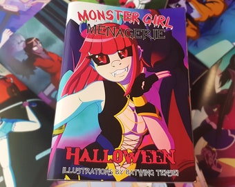 Monster Girl Menagerie: Halloween | Original Pin-Up Zine | Full Colour A5 Art Book