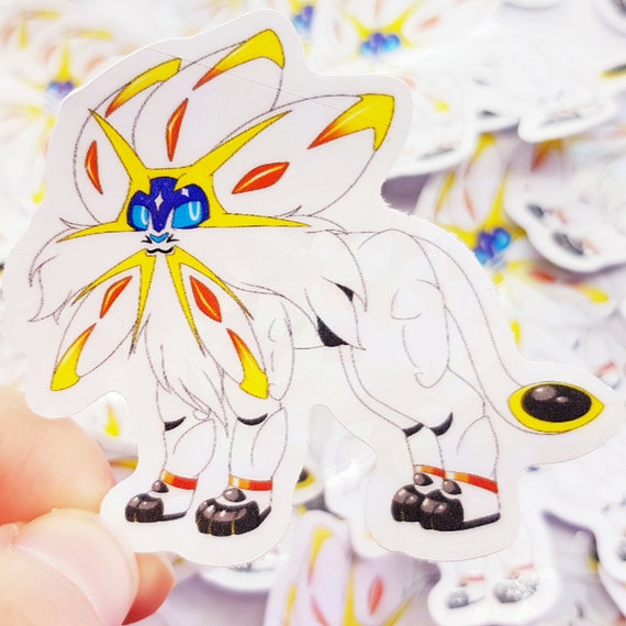Lunala and Solgaleo Holographic Stickers Normal & Shiny 