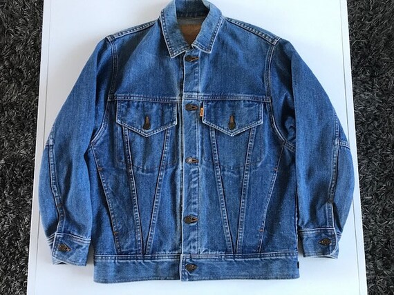 orange tab trucker jacket