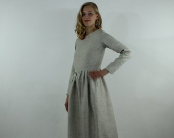 Long linen dress for women, Linen women dress, linen casual dress, linen summer dress