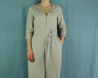 Women linen jumpsuit/ Casual linen jumpsuits/  Jumpsuit for women /Summer jumpsuit