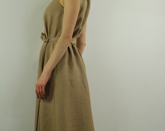Linen dress for women/ Linen wrap women dress/ Linen summer dress/ Women casual dress