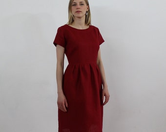 Leinenkleid/ Leinenkleid/ Leinenkleid für Frauen/ Lässiges Leinenkleid/ Sommerleinenkleid/ Leinenkleid mit Taschen