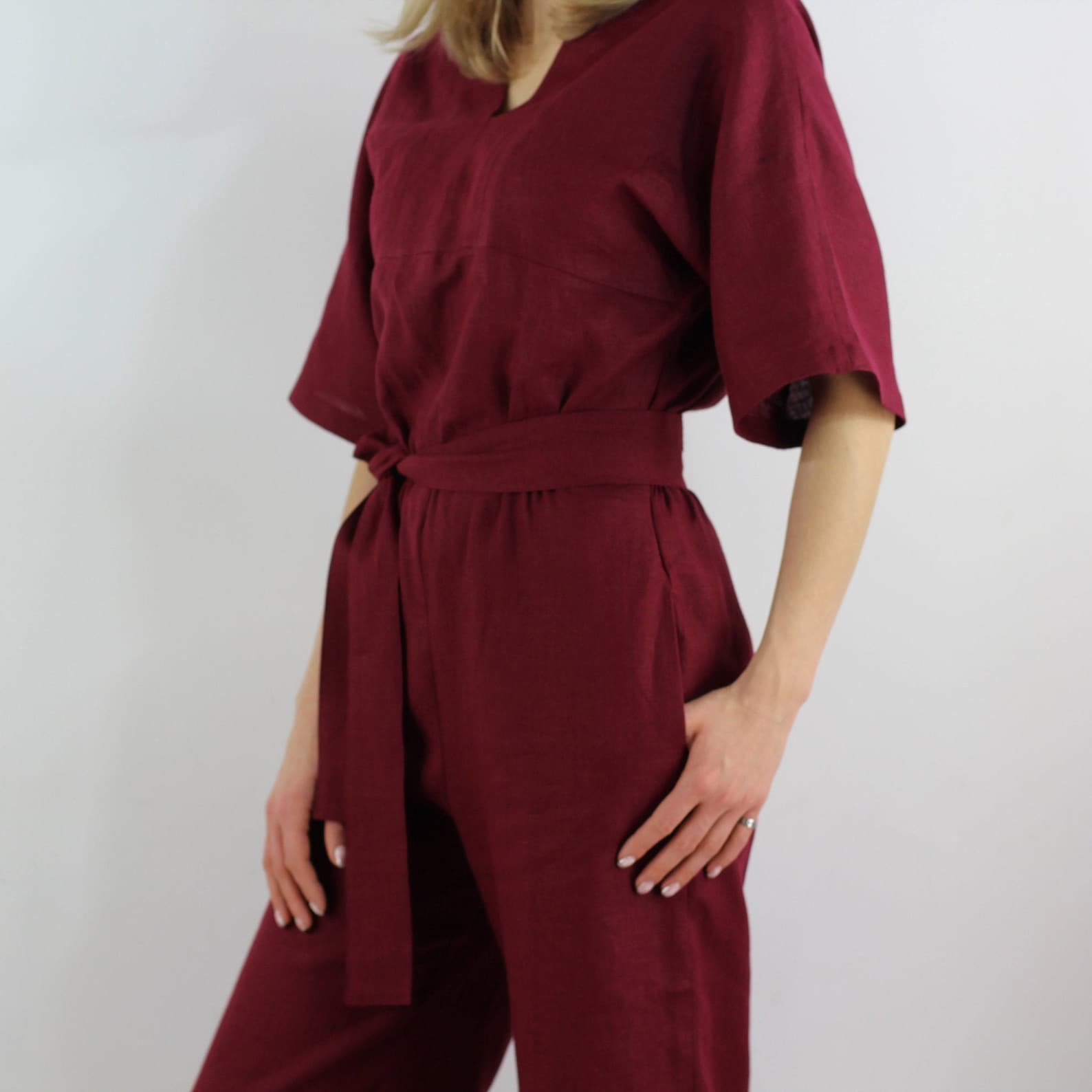 LINEN JUMPSUIT main image 0