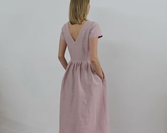 Linen dresses for women,Linen dress, Linen women dress  , Linen dress with pockets, Linen summer dress,