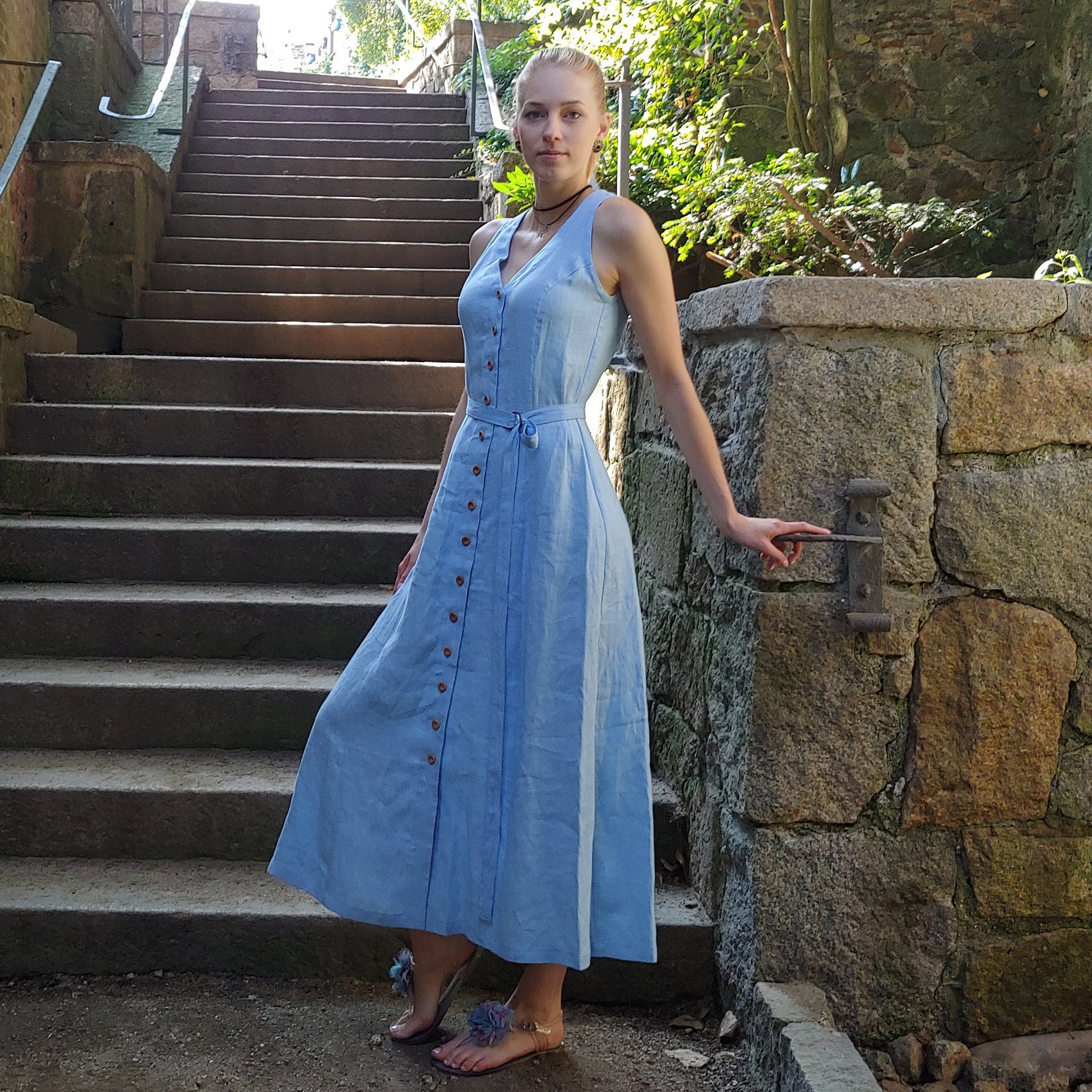 Katie Linen Dress main image 0