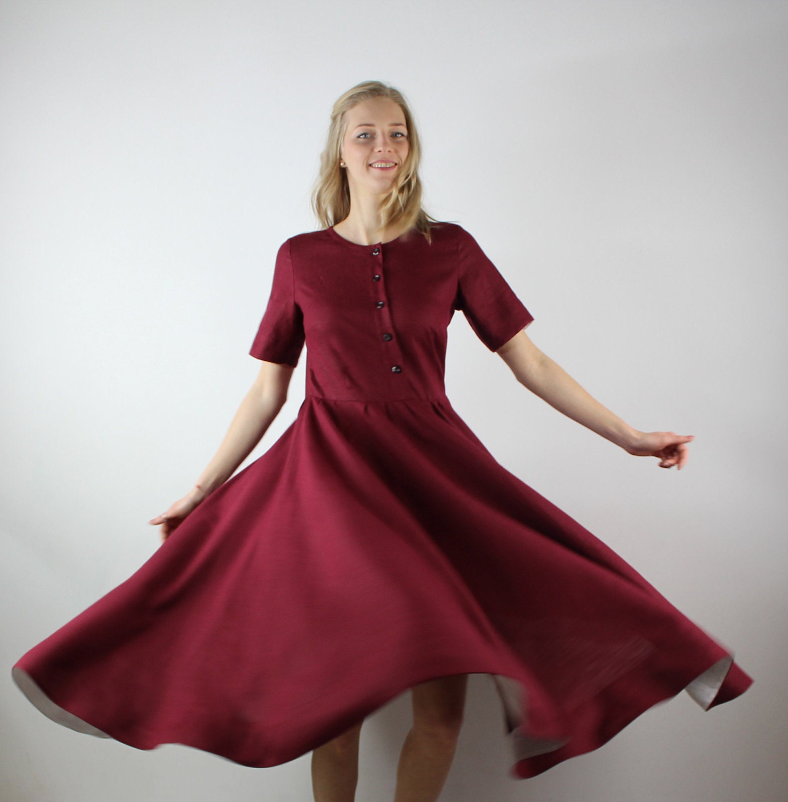 Wedding Guest Dress/ Cocktail Dress/ Linen Women Dress/ Linen - Etsy