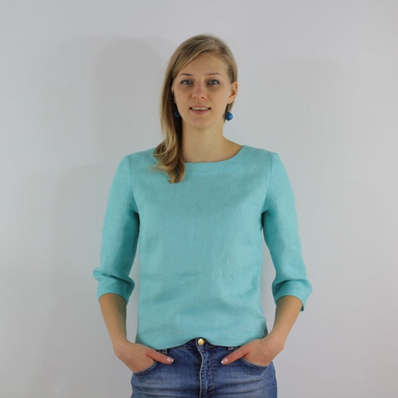 Camicetta turchese new arrivals