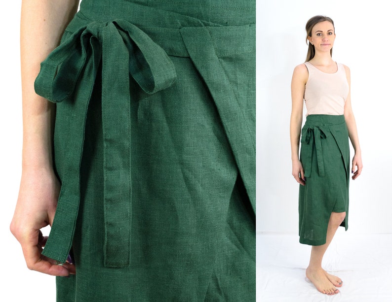 Lichen Log Green Wrap Skirt