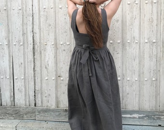 Maxi dress, Linen women dress, Linen casual dress, Linen summer dress