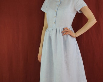 Linen dresses for women, Linen dress, Linen women dress, Linen dress with pockets, Linen summer dress, Short sleeves dress