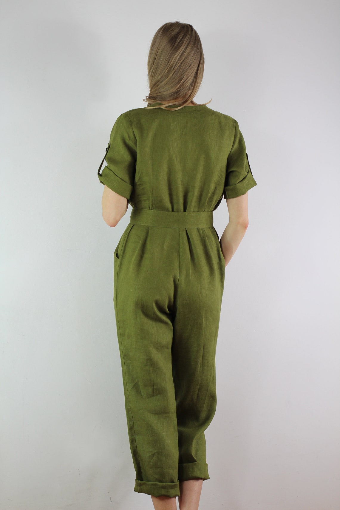 Damen Leinen Jumpsuit / Casual Leinen Jumpsuits / Leinen Etsy.de