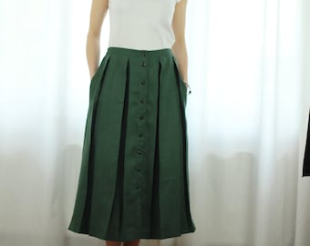 Linen skirt/ Linen maxi skirt/ Summer skirt/ Casual skirt/ Linen skirt with buttons