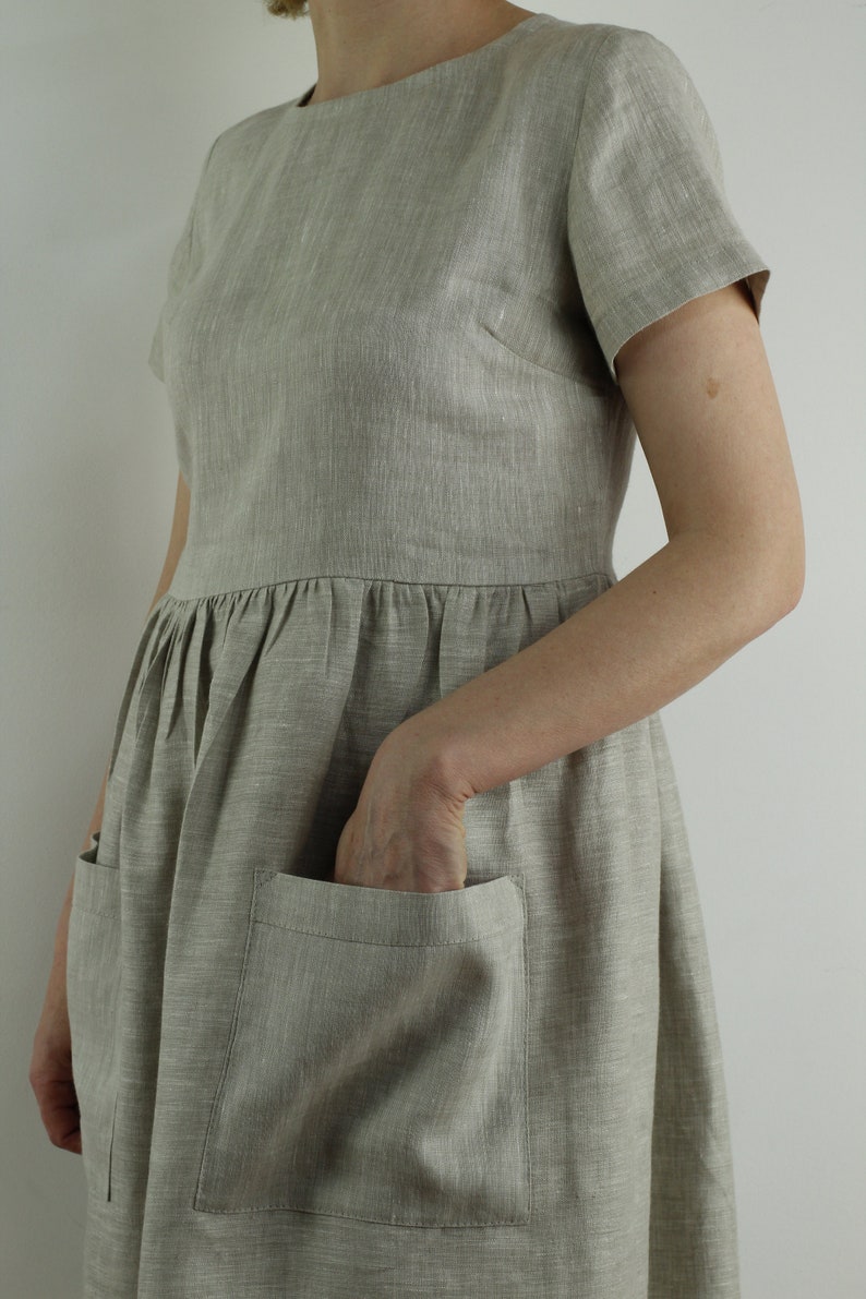 Linen women dress  , linen casual dress, linen summer dress, 