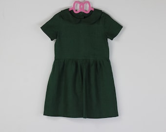 Girl's pure linen dress/ Linen dress/ Girl's clothes/ Toddler clothing