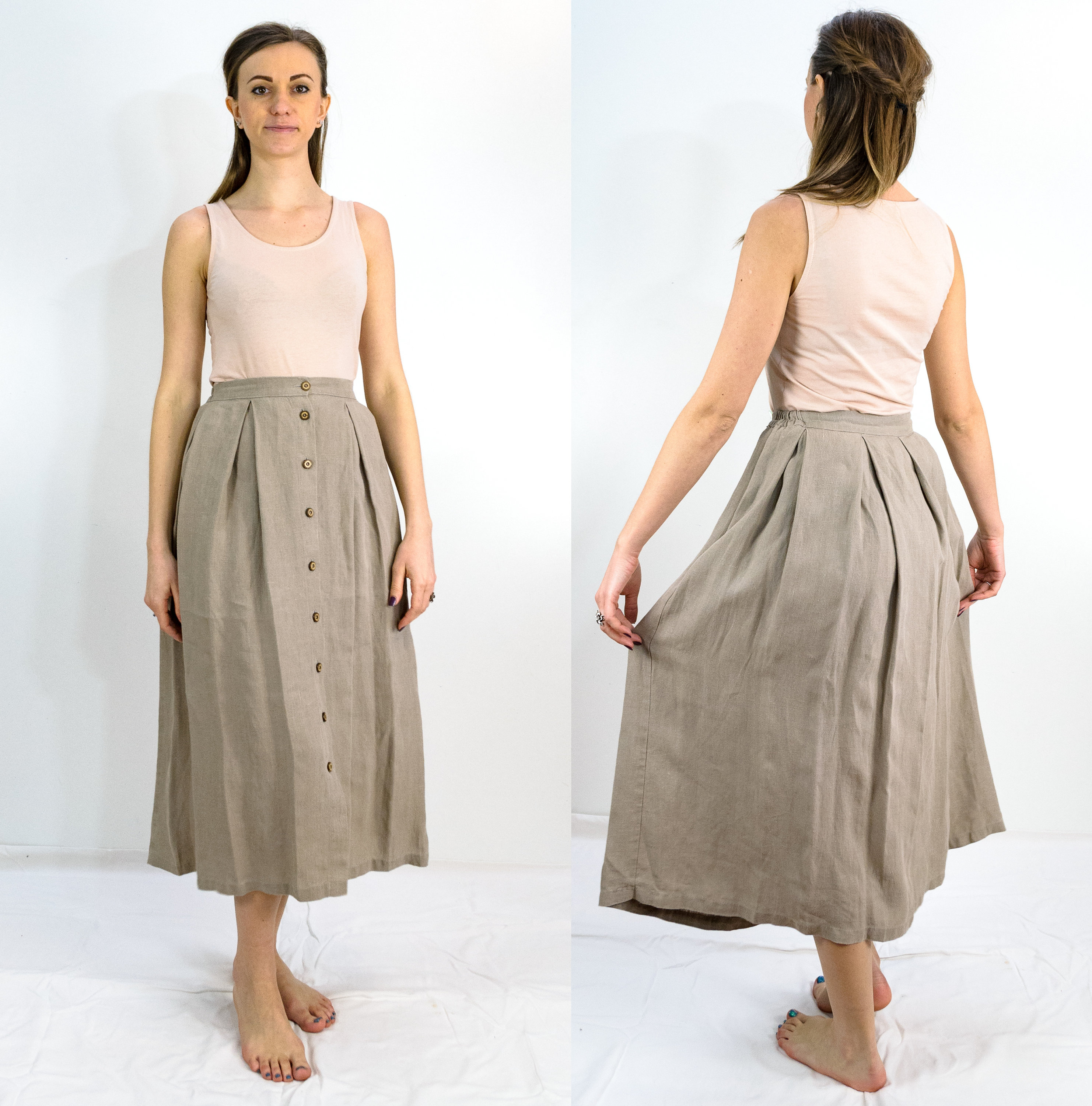 SACRA RUSTIC LINEN SKIRT ロングスカート SACRA RUSTIC LINEN SKIRT ロングスカート SACRA RUSTIC LINEN
