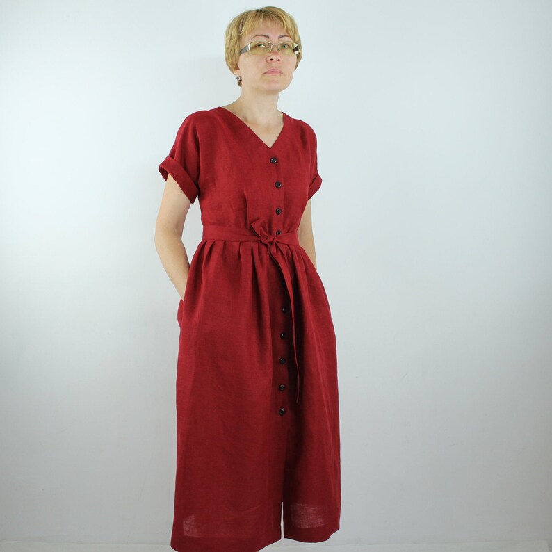 Linen Women Dress Linen Casual Dress Linen Summer Dress | Etsy