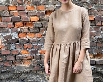 Linen dress for women/ Linen dress/ Linen women dress  , linen casual dress, linen summer dress,