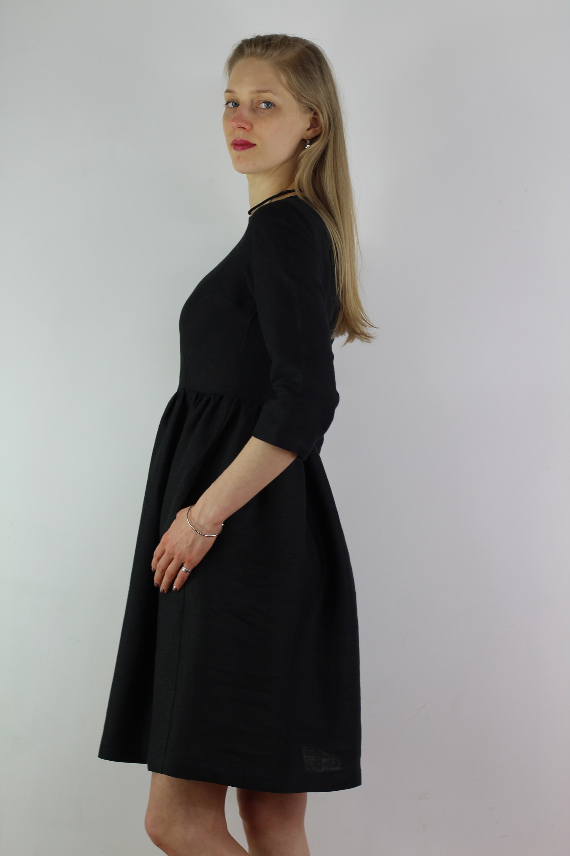 black with white trim dress Silk Trims – Thrifted By Els Early 2000s wedding dresses princess Size:26 W