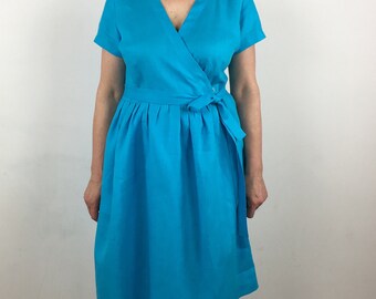 Linen dresses for women, linen wrap dress , linen casual dress, linen summer dress, linen women dress
