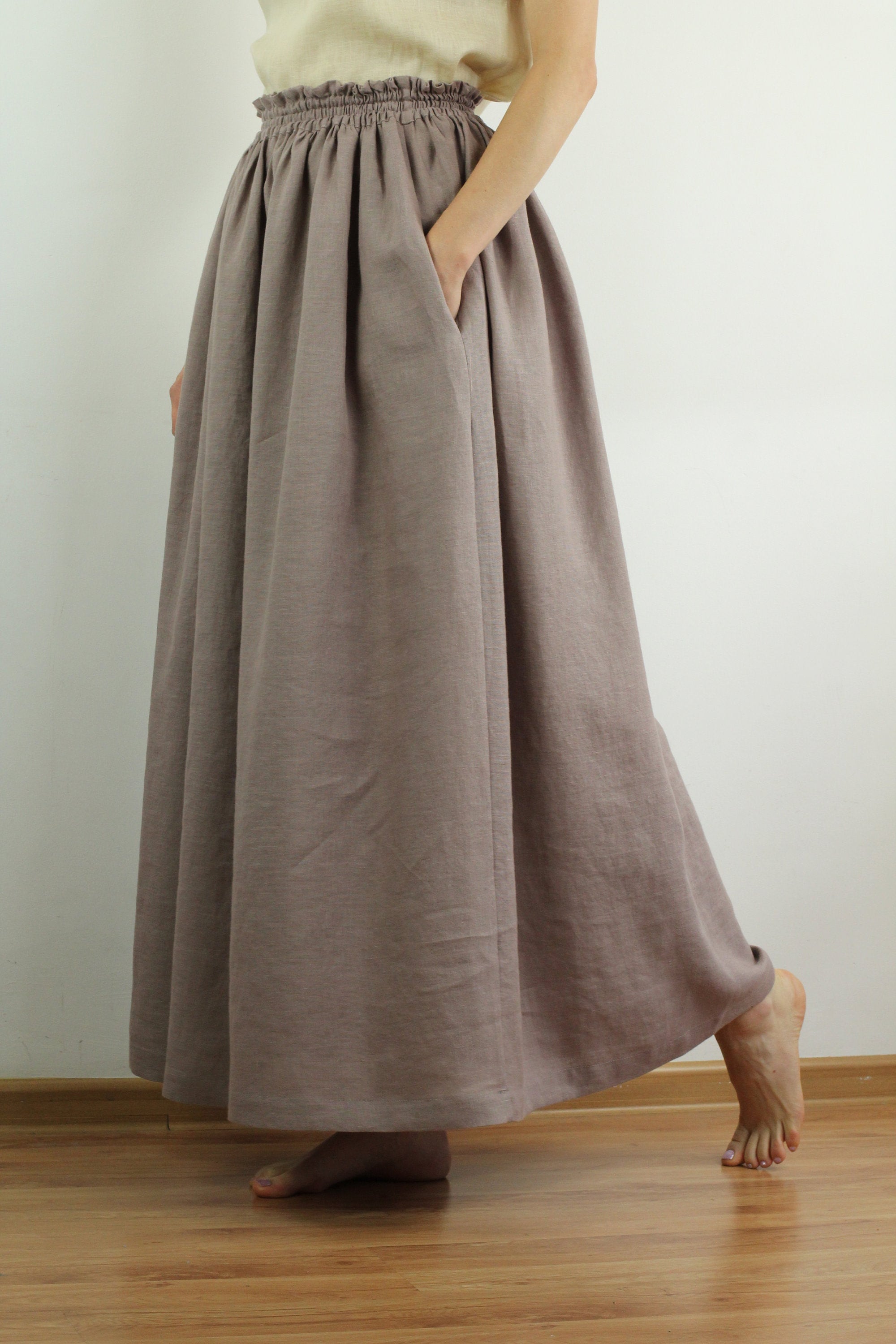 Linen Long Skirt/ Summer Skirt/ Casual Skirt - Etsy Australia