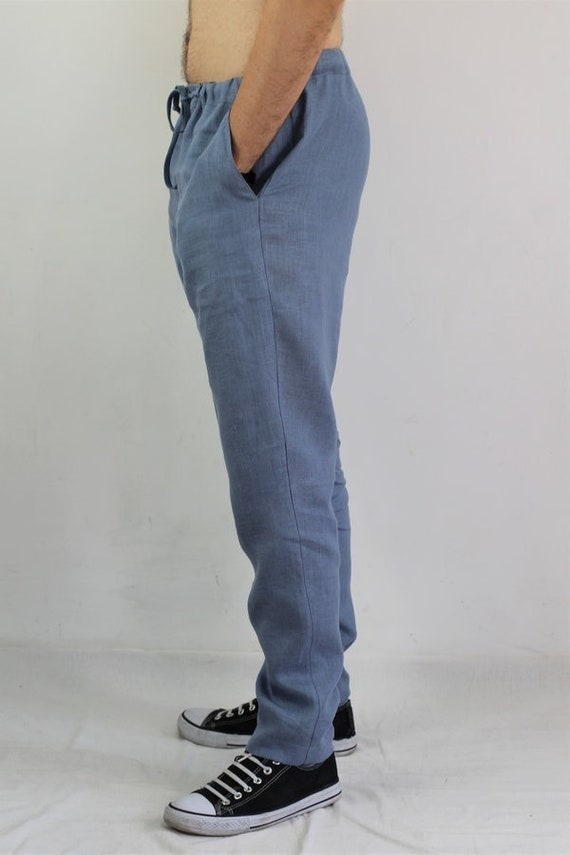 Mens Pure Linen Pants/ City Pants/ Linen Pants With 