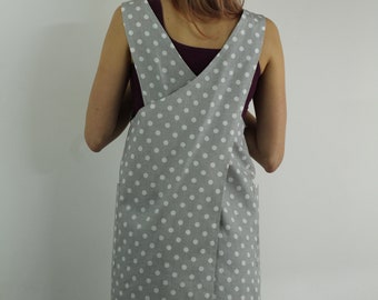 Cotton apron/ Japanese cross back apron/ Cross back cotton apron/ Pinafore cotton apron/ Japanese apron/ Mother's day gift