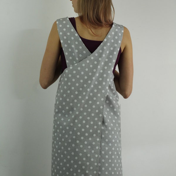 Cotton apron/ Japanese cross back apron/ Cross back cotton apron/ Pinafore cotton apron/ Japanese apron/ Mother's day gift