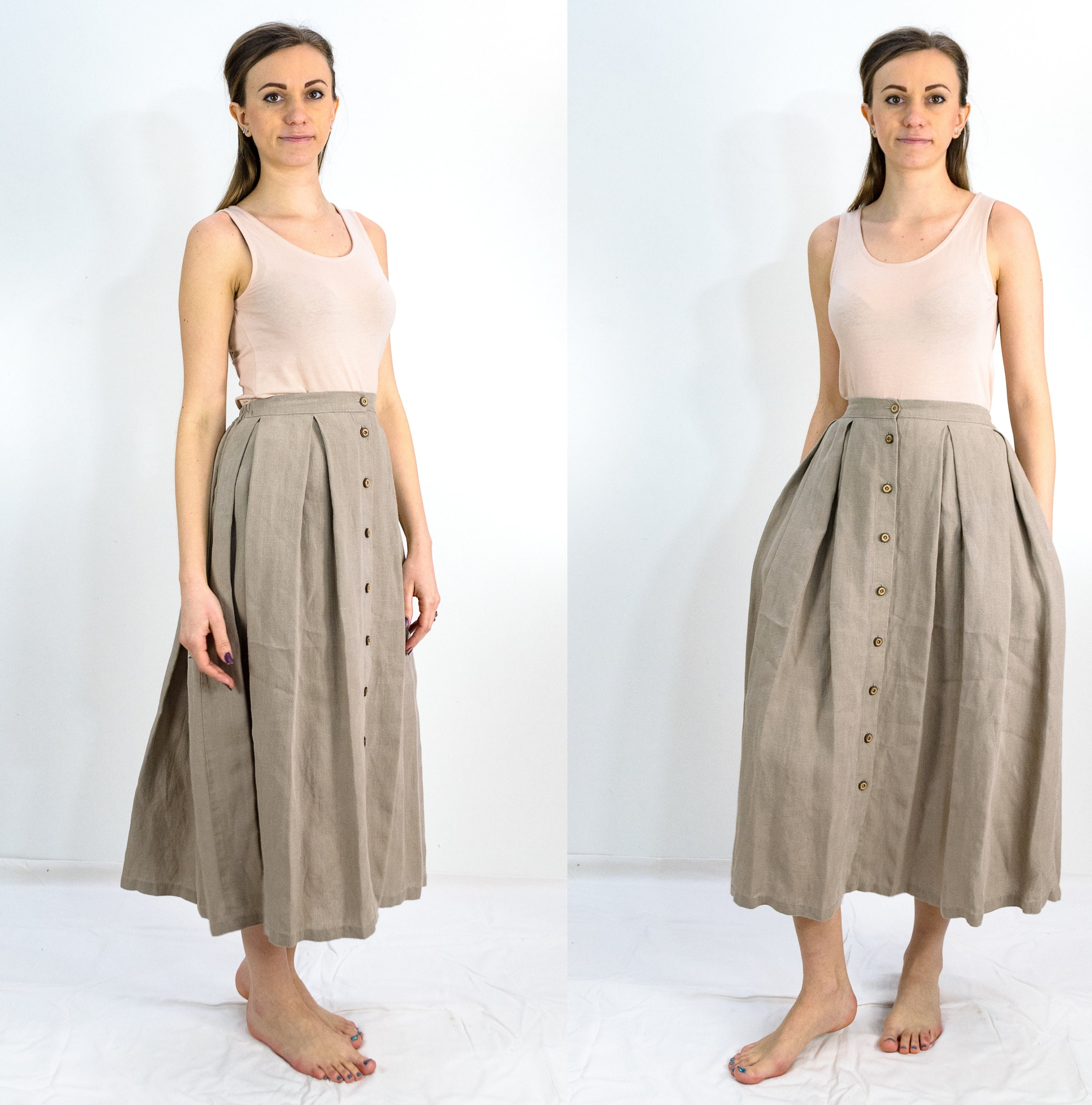 Linen Skirt/ Linen Maxi Skirt/ Summer Skirt/ Casual Skirt/ - Etsy