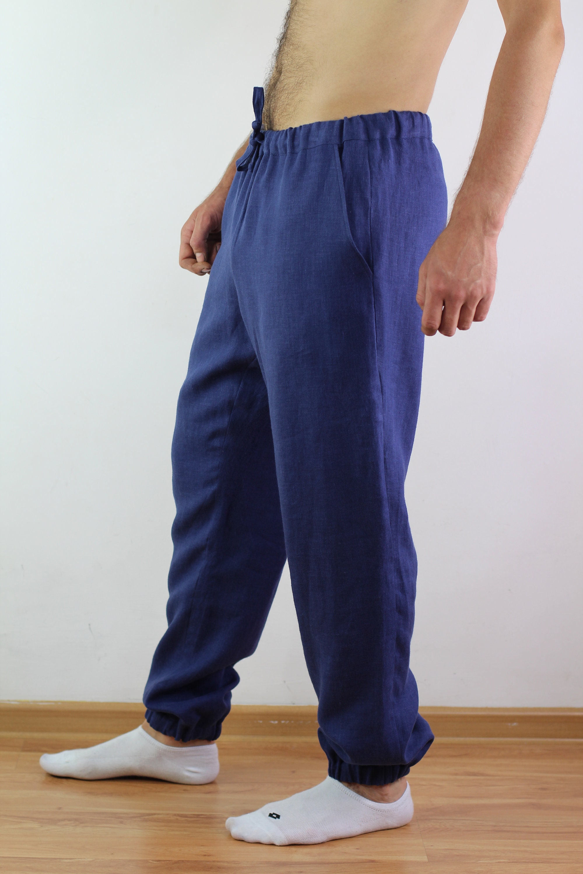Mens Pure Linen Pants/ City Pants/ Linen Pants With