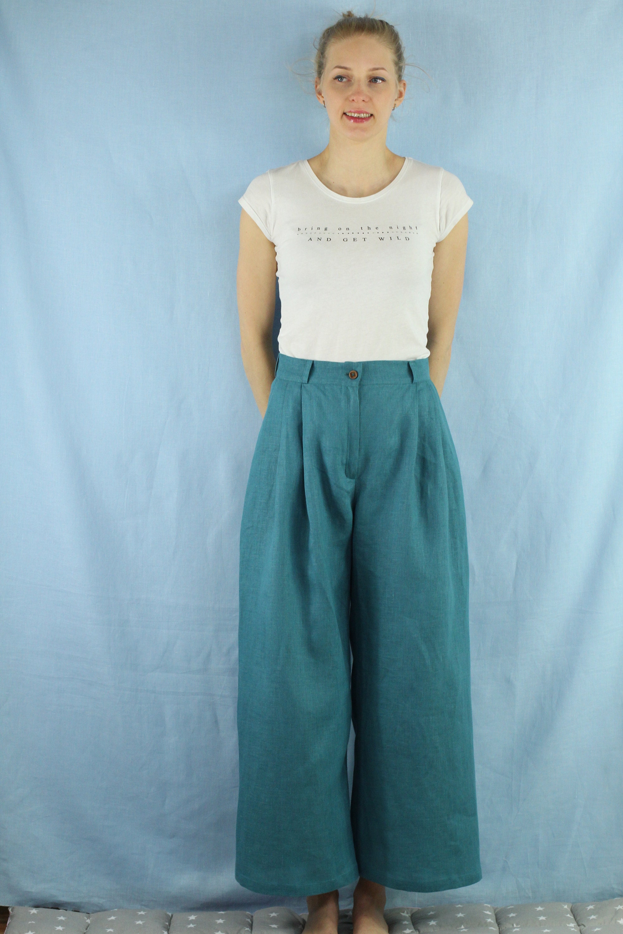 Linen Pants/women Pants/city Pants/linen Pants With | Etsy