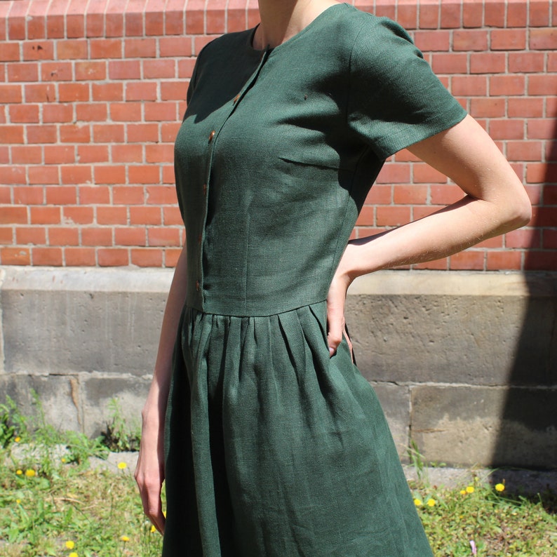 Linen women dress  , linen casual dress, linen summer dress, 